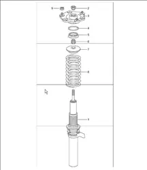 jambe de suspension amortisseur 996 GT2 2001-05
