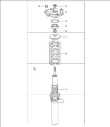 suspension shock absorber strut 996 GT2 2001-05
