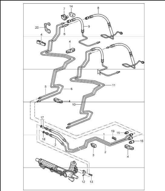 power steering lines 996 TURBO 2001-05
