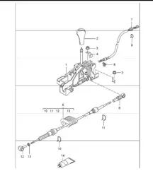 selector lever tiptronic 996 TURBO 2001-05