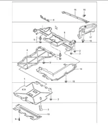 linings for underbody 996 TURBO 2001-05
