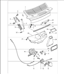 lid rear 996 TURBO 2001-05