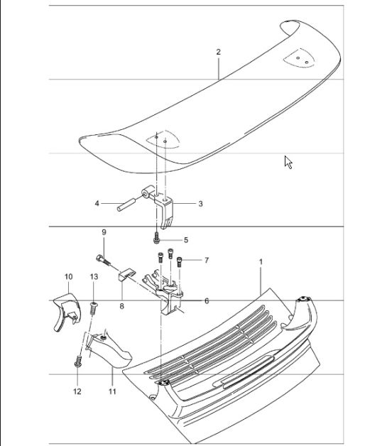 rear spoiler 966 GT2 2001-05