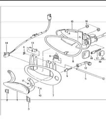 door handle 996 TURBO 2001-05