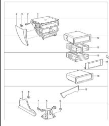 centre console front 996 TURBO 2001-05