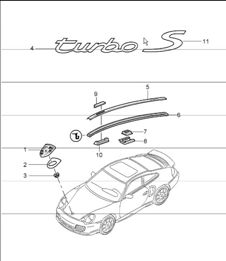 Insignien Zierbeschläge 996 TURBO 2001-05