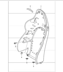 backrest shell, sports seat 996 TURBO / GT2 2001-05