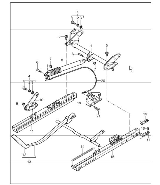 seat adjuster sports seat with height adjustment 996 TURBO / GT2 2001-05