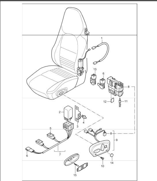 Diagram 817-65 Porsche 955 Cayenne S 4.5L V8 2003-06 Body