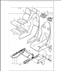 bucket seat, perlon velour 996 TURBO / GT2 2001-05