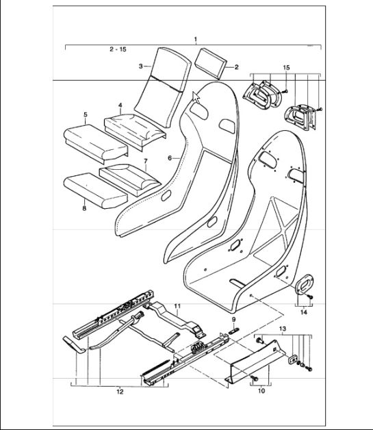 bucket seat leather 996 TURBO / GT2 2001-05