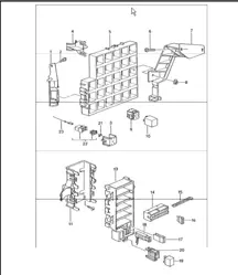 central electrical system dashboard 996 TURBO 2001-05