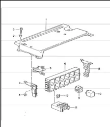 central electrical system, rear end 996 TURBO 2001-05