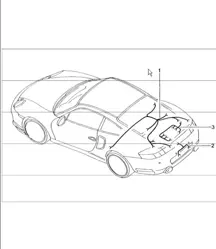 wiring harnesses: rear end, additional brake light, rear lid, license plate light, engine, transmission, repair kit, anti-lock brake system, brake pad wear indicator, rear axle 996 TURBO 2001-05