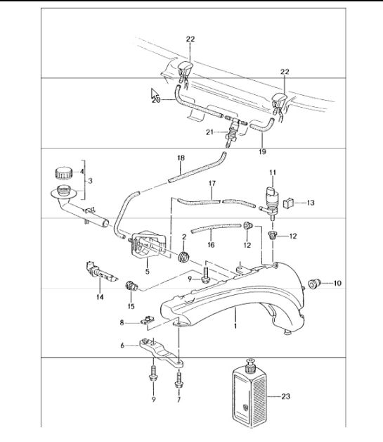 windscreen washer system 996 TURBO 2001-05