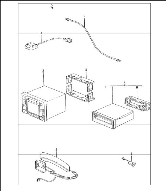 Diagram 911-15 Porsche Macan (95B) MK1 (2014-2018) Electrical equipment