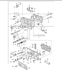 cylinder head for 997.1 M96.05 3.6L COUPE / CABRIO and 997.1 M97.01 3.8L COUPE S / CABRIO S 2005-08