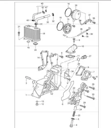Ölpumpe, Tandempumpe für 997.1 M96.05 3.6L COUPE / CABRIO und 997.1 M97.01 3.8L COUPE / CABRIO 2005-08