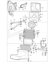 refroidissement par eau - 3 - pour 997.1 M96.05 3.6L COUPE / CABRIO et 997.1 M97.01 3.8L COUPE S / CABRIO S 2005-08