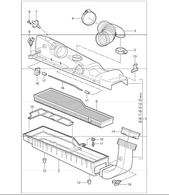 Diagram 106-01 Porsche Cayenne MK3 (958) 2010-2017 Motor