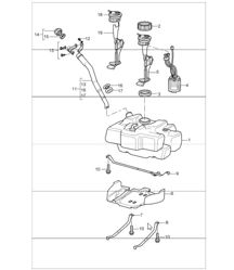 fuel tank 997.1 C2 / C2S 2005-08