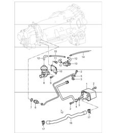 tiptronic: atf cooler and  atf lines for 997.1 CARRERA C2 A97.01 TIPTRONIC 2005-08 and 997.1 CARRERA C4 A97.31 TIPTRONIC 2006-08