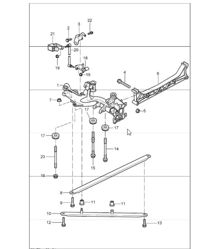 Hinterachse, Seitenteil, Halterung 997.1 2005-08