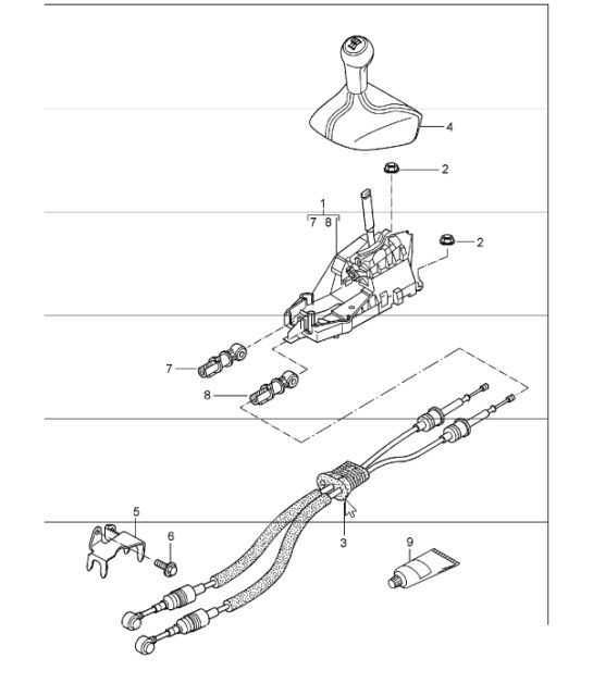 transmission control, manual transmission I480 (6-speed)for  997.1 2005-08