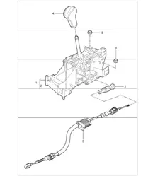 selector lever tiptronic I249 for 997.1 2005-08