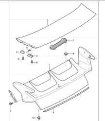 lid rear aerokit 997.1 2005-08
