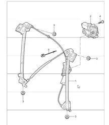 power windows 997.1 2005-08