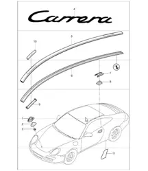 insignias, accesorios decorativos y película de protección contra piedras para 997.1 2005-08