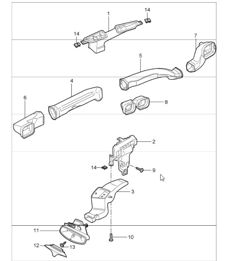 air distributor passenger compartment 997.1 2005-08
