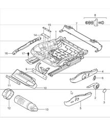 seat adjuster, standard seat, comfort seat 997.1 CARRERA COUPE / CABRIO / TARGA 2005-08