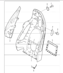 backrest shell sports seat 997.1 CARRERA COUPE / CABRIO /  TARGA 2005-08