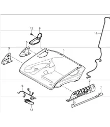 bucket seat collapsible, seat adjuster and accessories for 997.1 CARRERA TARGA / COUPE / CABRIO 2008 ONWARDS