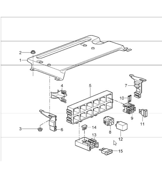 central electrical system rear end 997.1 2005-08