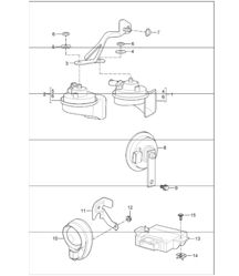 fanfare horn alarm system 997.1 2005-08