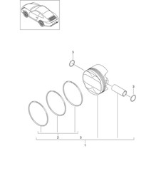 Piston - A101, A102 - 997.2 Carrera 3.6L / 3.8L 2009-12