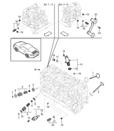 Cylinder head / Accessories / Valves - A101, A102 - 997.2 Carrera 3.6L / 3.8L 2009-12