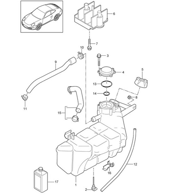 Diagram 105-020 Porsche Cayman S 718 2.5L PDK (350 ch) Moteur