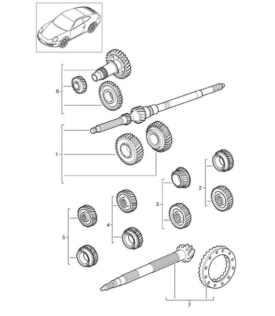 Diagram 303-000 Porsche 968 (1992-1995) Transmission