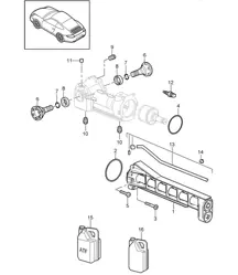 Differenziale asse anteriore / Accoppiamento / Parti singole 997.2 Carrera 2009-12