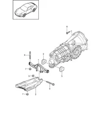 Transmission suspension Threaded joint Engine 997.2 2009-2012