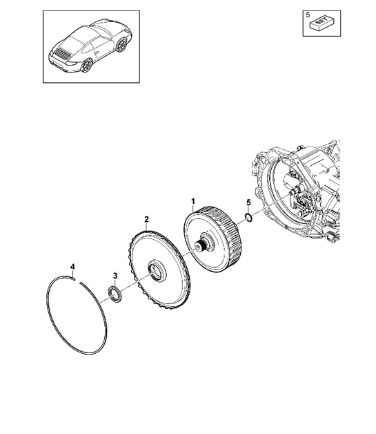 - PDK - Getriebe / Kupplung für Doppelkupplung / Getriebe - CG1.00,CG1.30 - 997.2 Carrera 2009-12