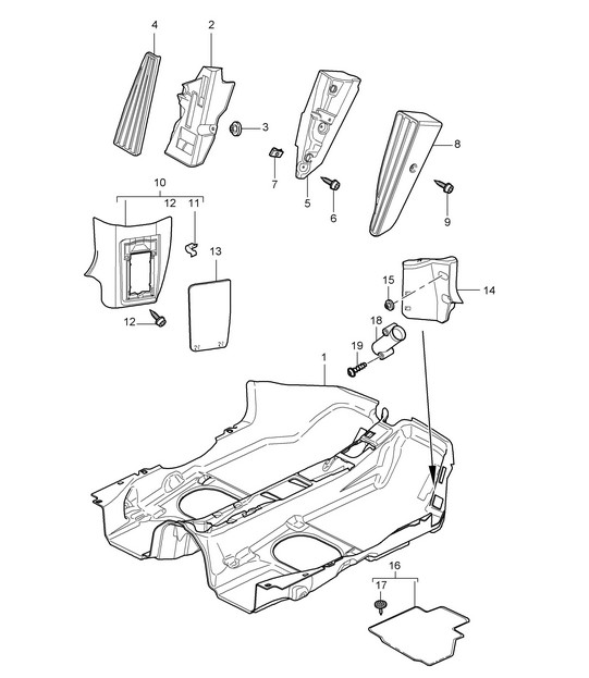Flooring / Linings 997.2 Carrera 2009-12