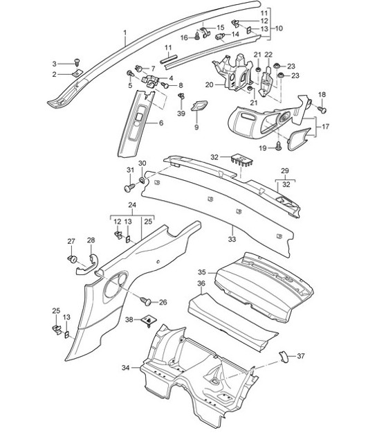 Diagram 807-006 Porsche 996 (911) (1997-2005) Body