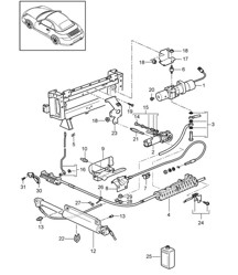 Cabrioverdeck / Antriebsmechanismus / Hydraulisch 997.2 Carera 2009-12