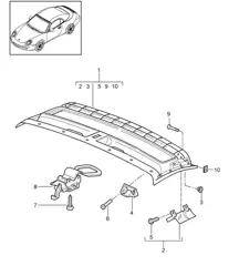 Roof frame catch - SPEEDSTER, PR:503 - 997.2  2011>>
