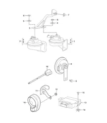 Fanfare / Signal horn / Alarm system  997.2 Carrera 2009-12